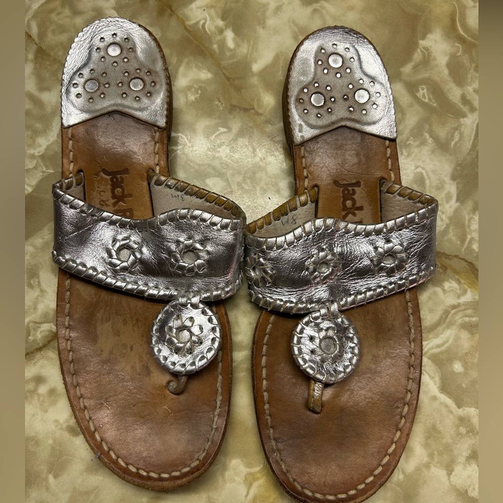 Silver Jack Rogers Sandals